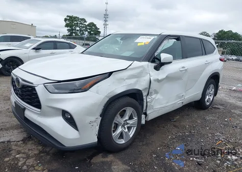 2023 Toyota Highlander Le z USA, uszkodzony, nr VIN 5TDKDRAH6PS015986